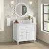 James Martin Vanities 36'' Single Vanity, Bright White w/ 3 CM White Zeus Quartz Top 424-V36-BW-3WZ